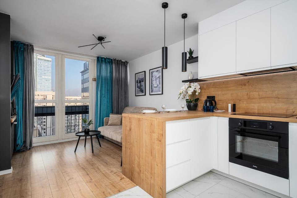 Kitchen or kitchenette, oven, stove