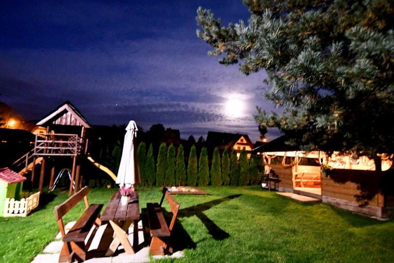 Night, Children play ground, Garden, Garden view