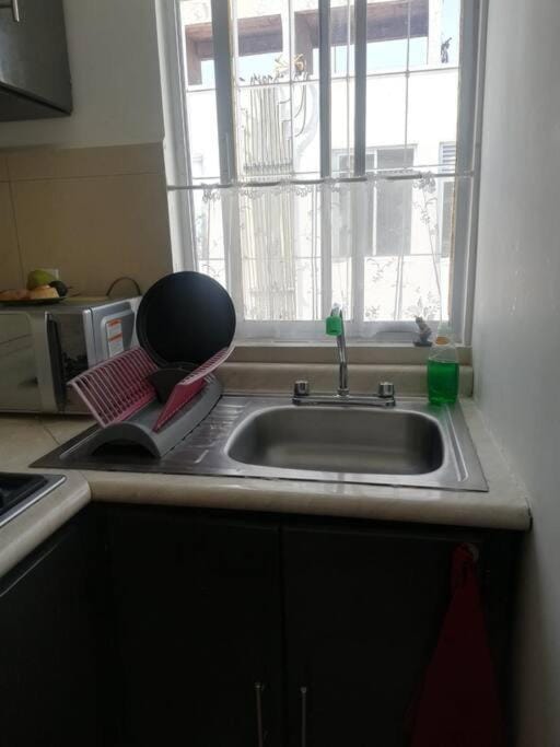 Kitchen or kitchenette, dishwasher