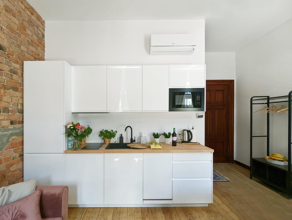 Kitchen or kitchenette, oven, pet friendly, stove, air conditioner