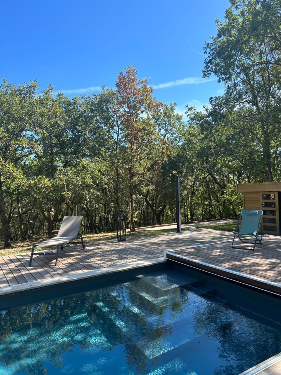 Patio, Day, Natural landscape, Garden, Garden view, Pool view, Swimming pool, sunbed