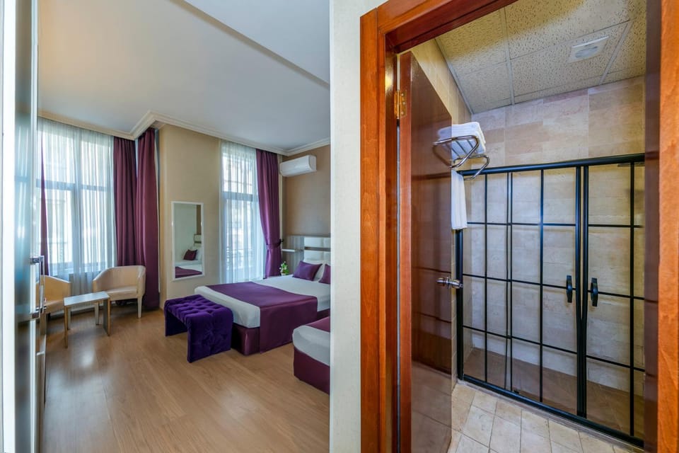Bed, Bathroom, TV and multimedia, Photo of the whole room, Bedroom, towels, air conditioner