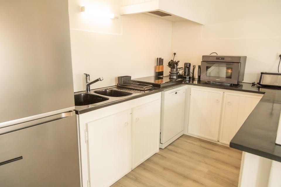 Kitchen or kitchenette, minibar, stove