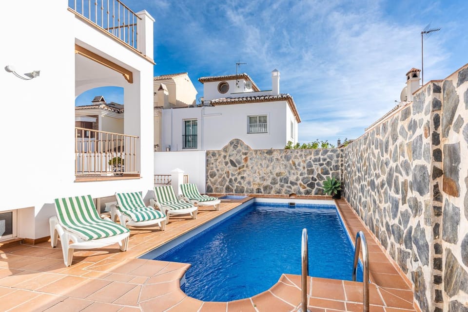 Property building, Living room, Swimming pool