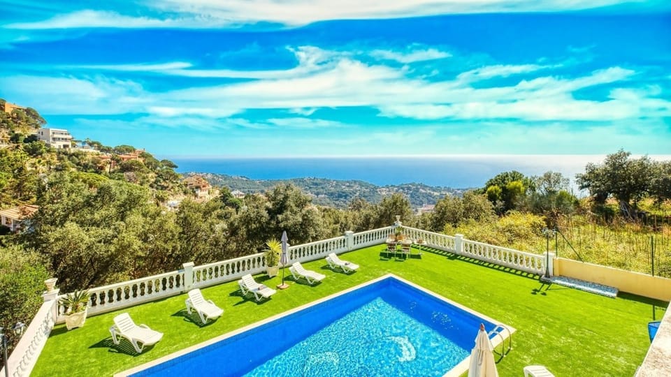 Property building, Living room, Swimming pool