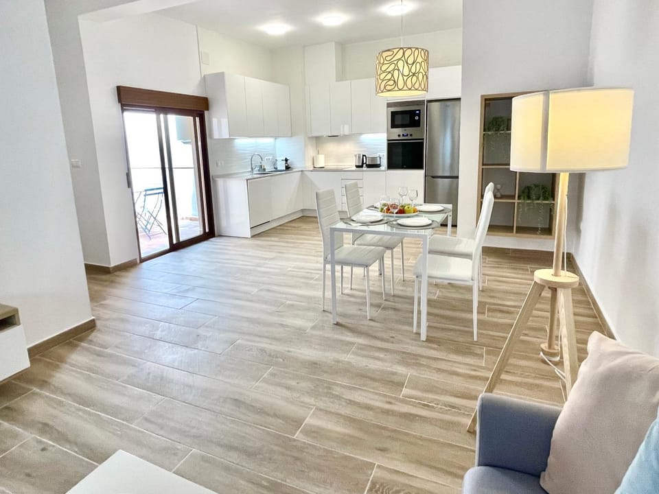 Kitchen or kitchenette, Living room, Dining area