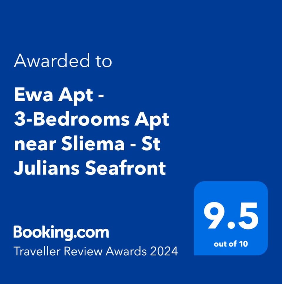 Ewa Apt - 3-Bedrooms Apt near Sliema - St Julians Seafront Apartment in Sliema