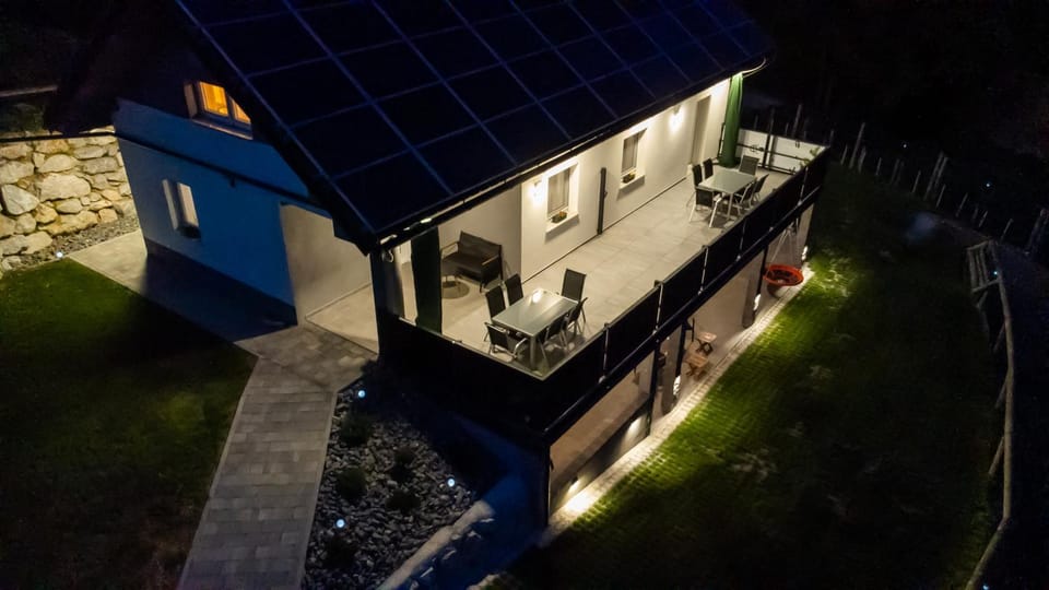 Property building, Patio, Night