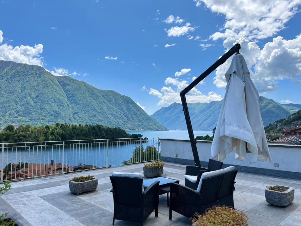 Patio, Spring, Day, Natural landscape, Lake view, Mountain view
