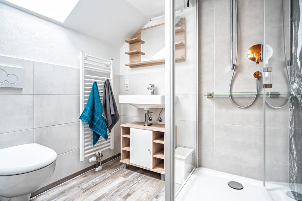 Shower, Toilet, Bathroom, towels