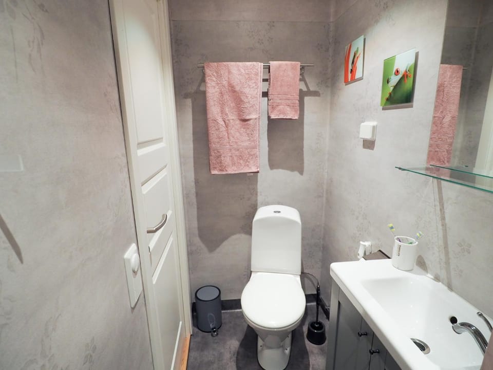 Toilet, Bathroom, towels