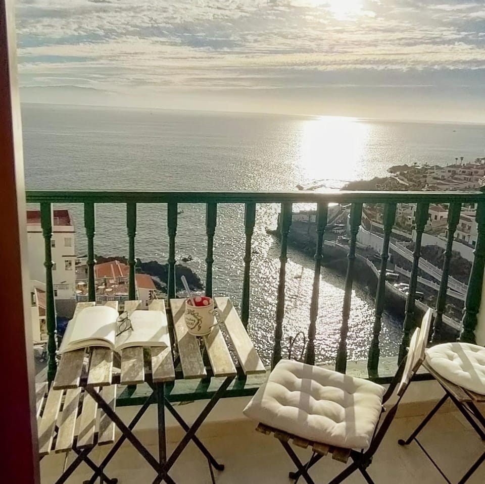 Natural landscape, View (from property/room), Balcony/Terrace, Sea view, Sunset