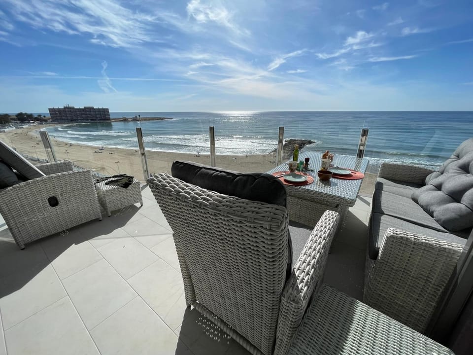 Patio, Day, View (from property/room), Balcony/Terrace, Beach, Sea view
