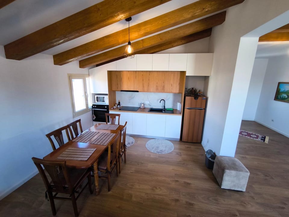 Kitchen or kitchenette, Dining area, oven, stove