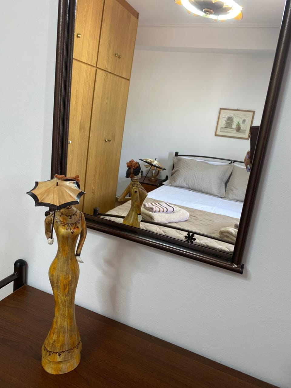 Bed, Photo of the whole room, Bedroom, towels, wardrobe