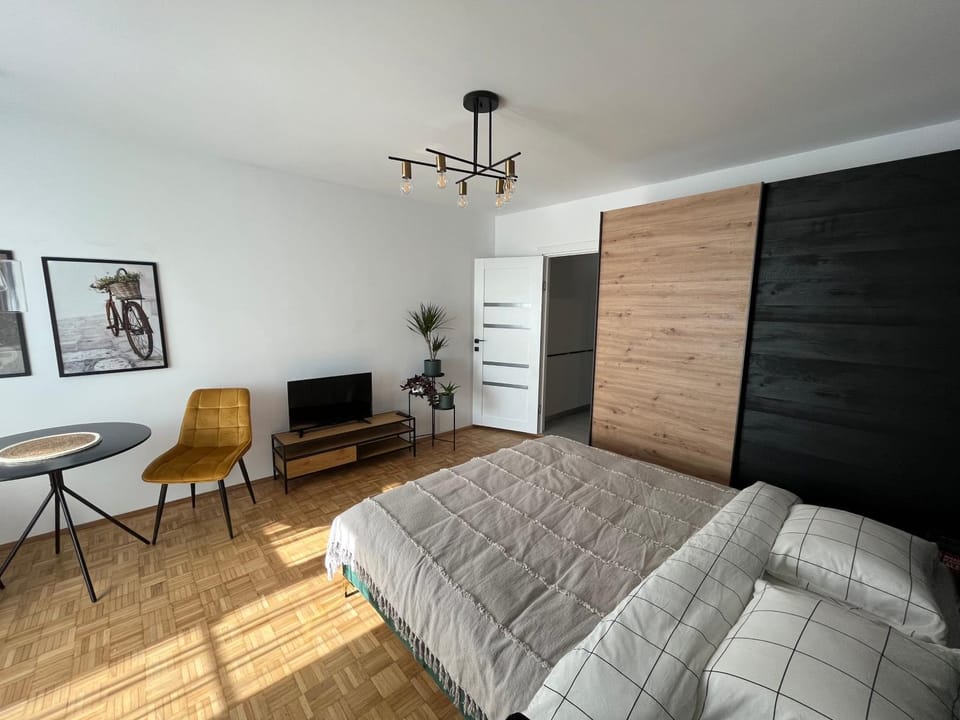 Bed, TV and multimedia, Seating area, hair dresser, wardrobe