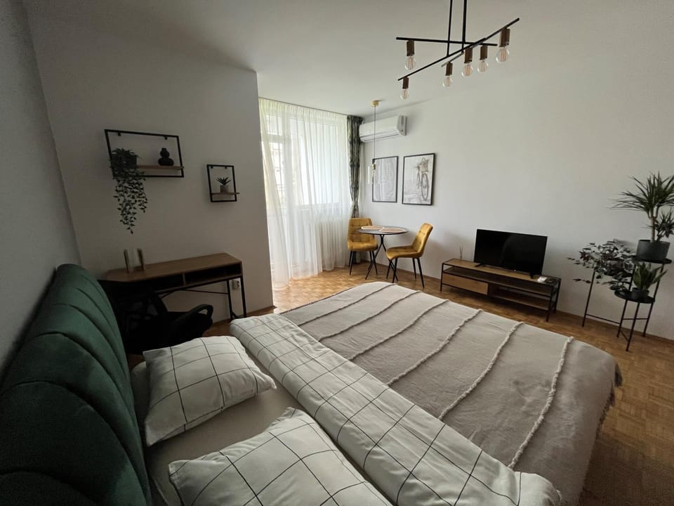 Bed, TV and multimedia, Living room, Photo of the whole room, Evening entertainment, air conditioner