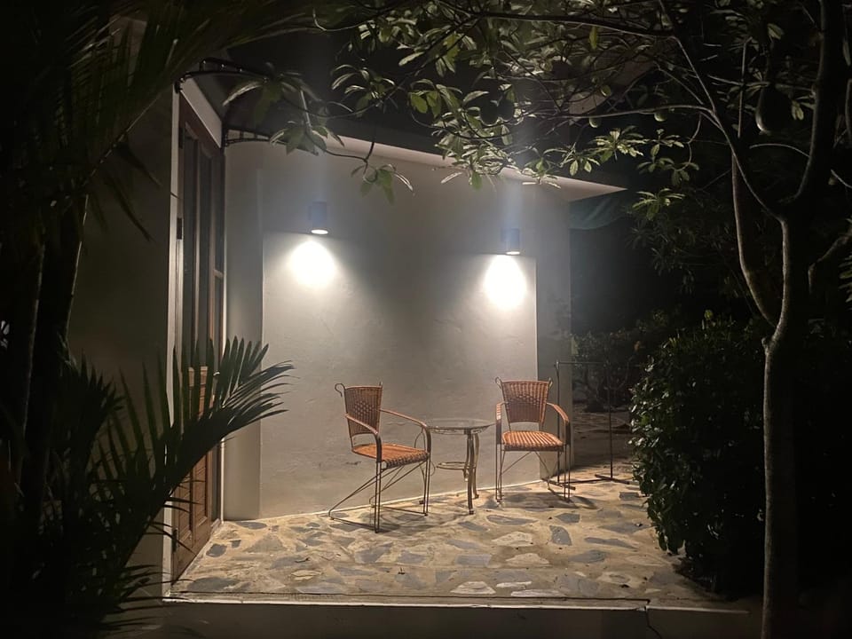 Patio, Night, Balcony/Terrace, Seating area