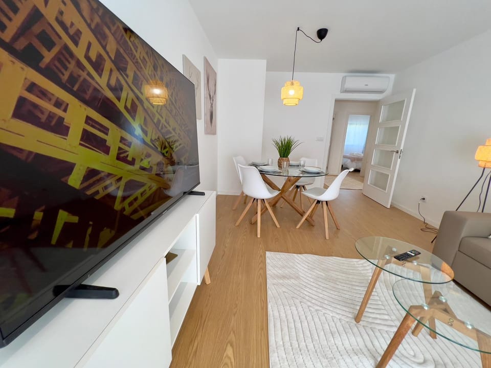 Communal lounge/ TV room, TV and multimedia, Living room, Seating area, Dining area, air conditioner