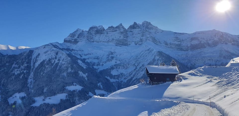 Natural landscape, Winter, Mountain view