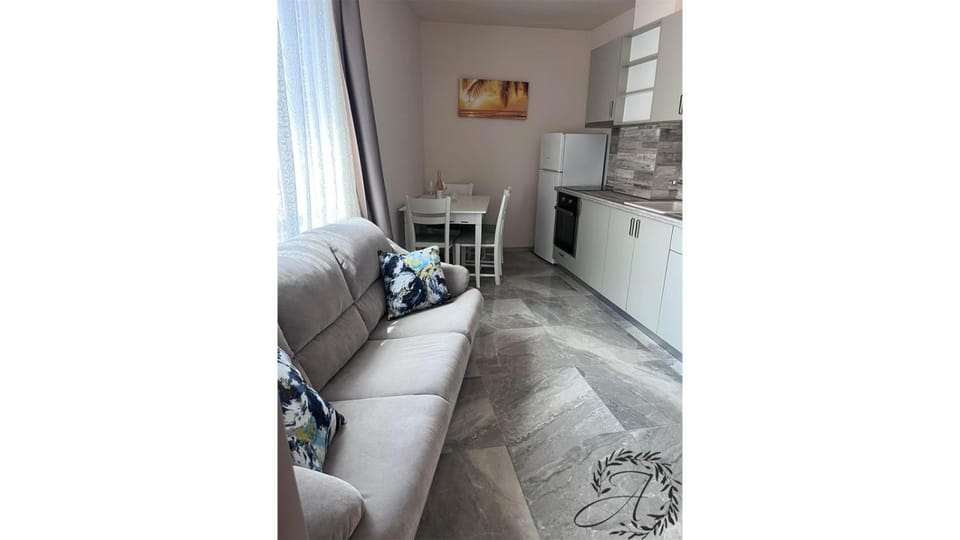 Kitchen or kitchenette, Living room, Seating area, Dining area, stove