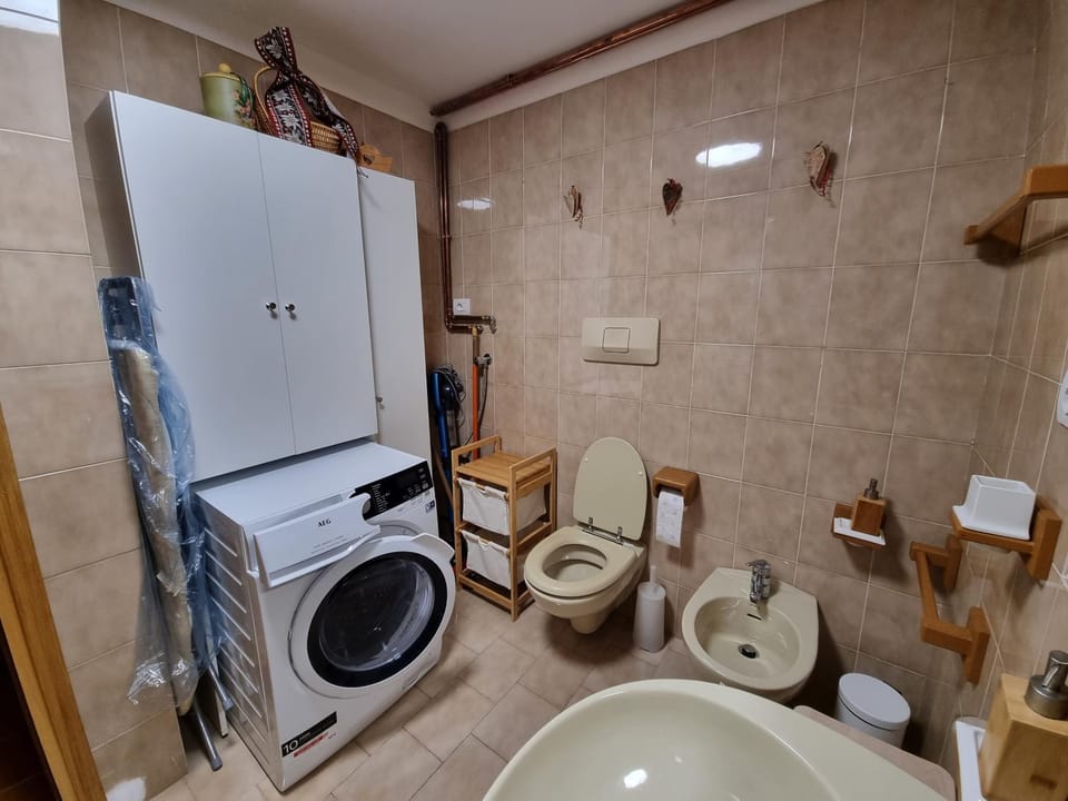 Toilet, Bathroom, washing machine, dryer
