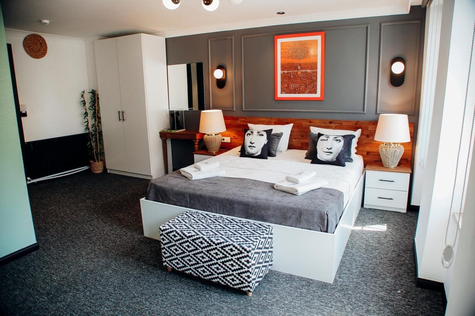 Bed, Living room, Photo of the whole room, Seating area, Bedroom