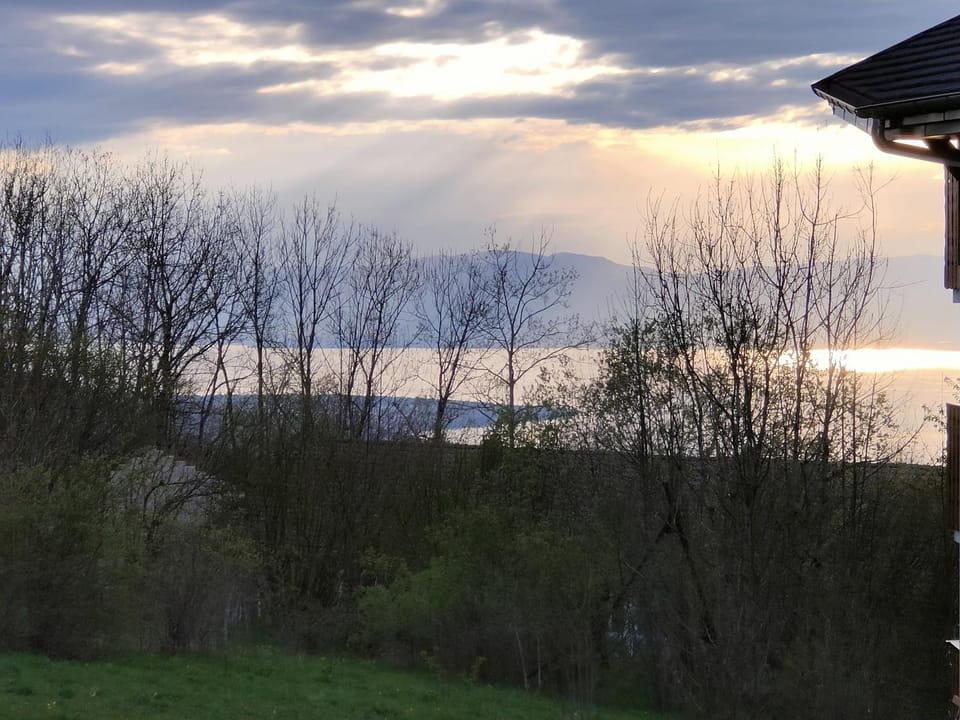 Natural landscape, Lake view, Sunset