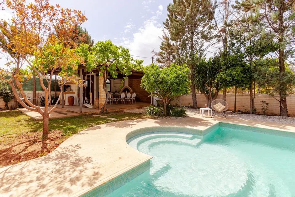 Natural landscape, Garden, Pool view, Swimming pool