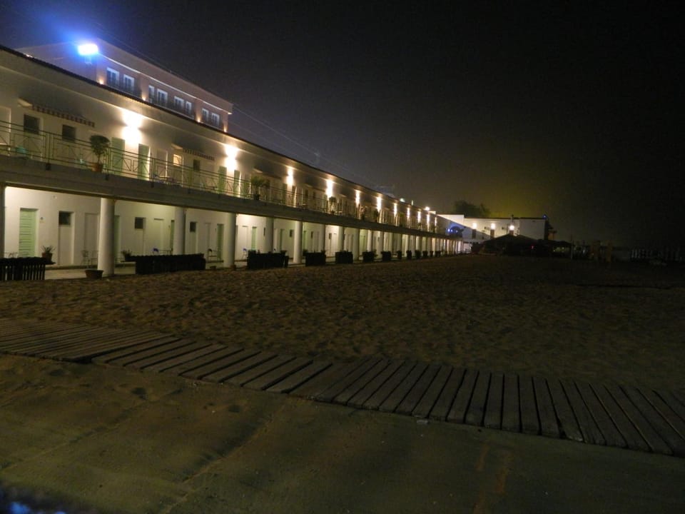 Property building, Beach, Sunset
