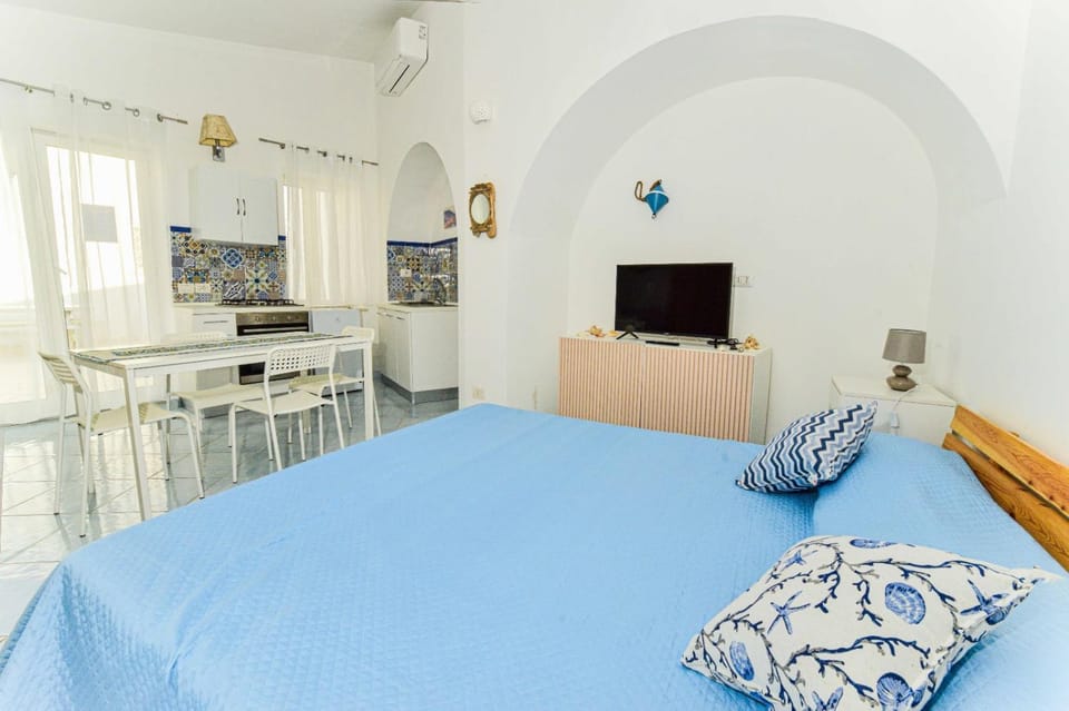 Bed, TV and multimedia, Kitchen or kitchenette, Photo of the whole room, Bedroom, air conditioner