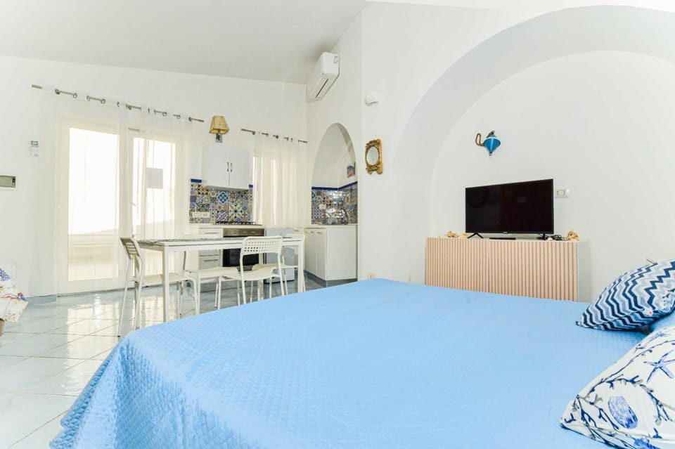 Bed, TV and multimedia, Kitchen or kitchenette, Photo of the whole room, Dining area, Bedroom