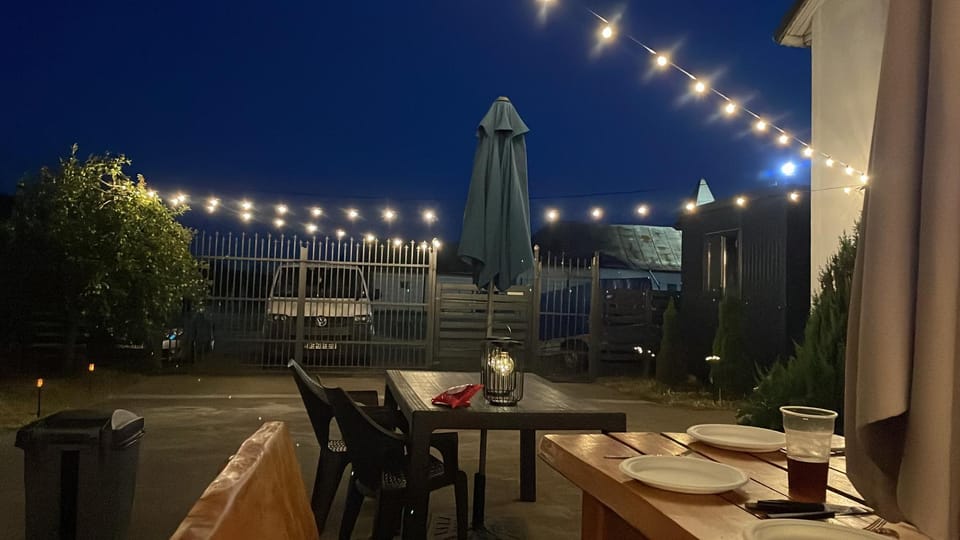 Patio, Night, BBQ facilities