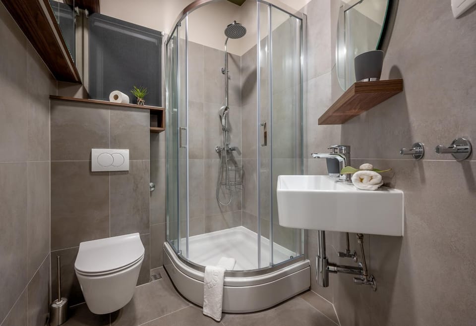 Shower, Toilet, Bathroom, towels