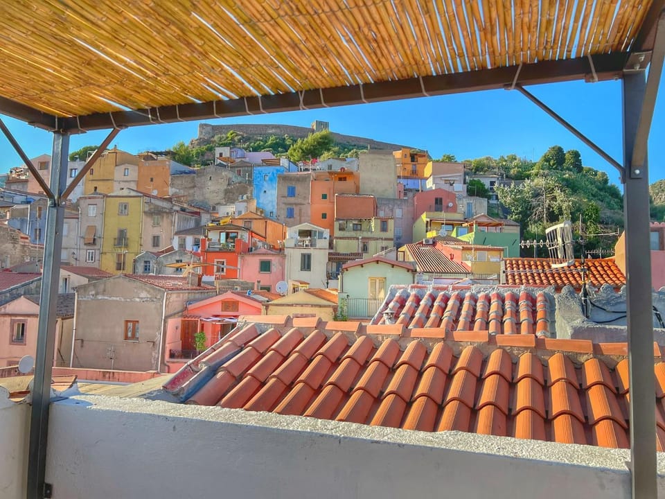 Rooftop Panoramic Terrace Historic Center Bosa BBQ House in Bosa