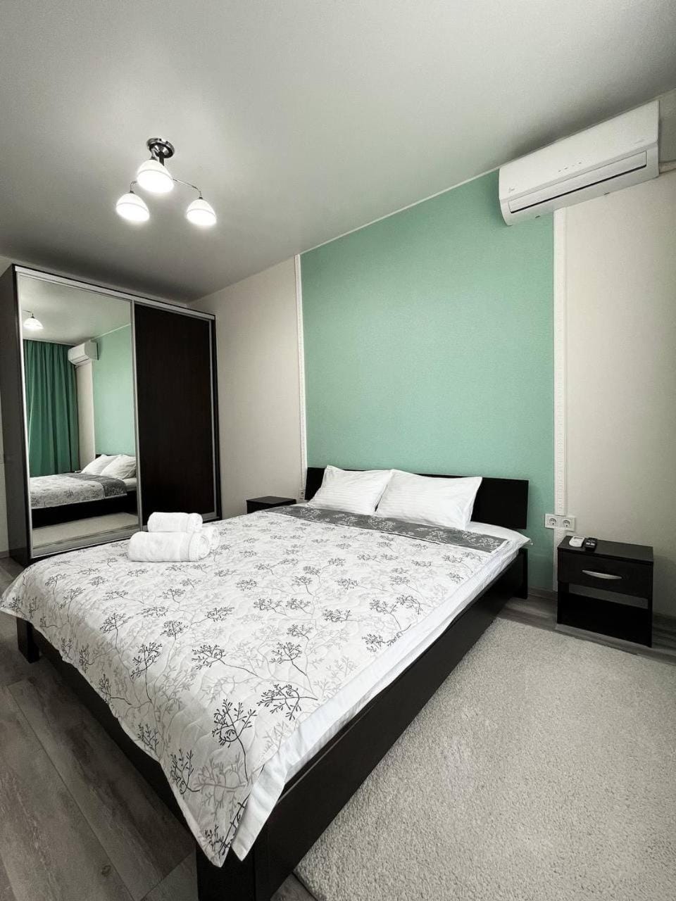 Bed, Bedroom, air conditioner