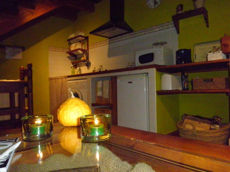 Kitchen or kitchenette, minibar, stove