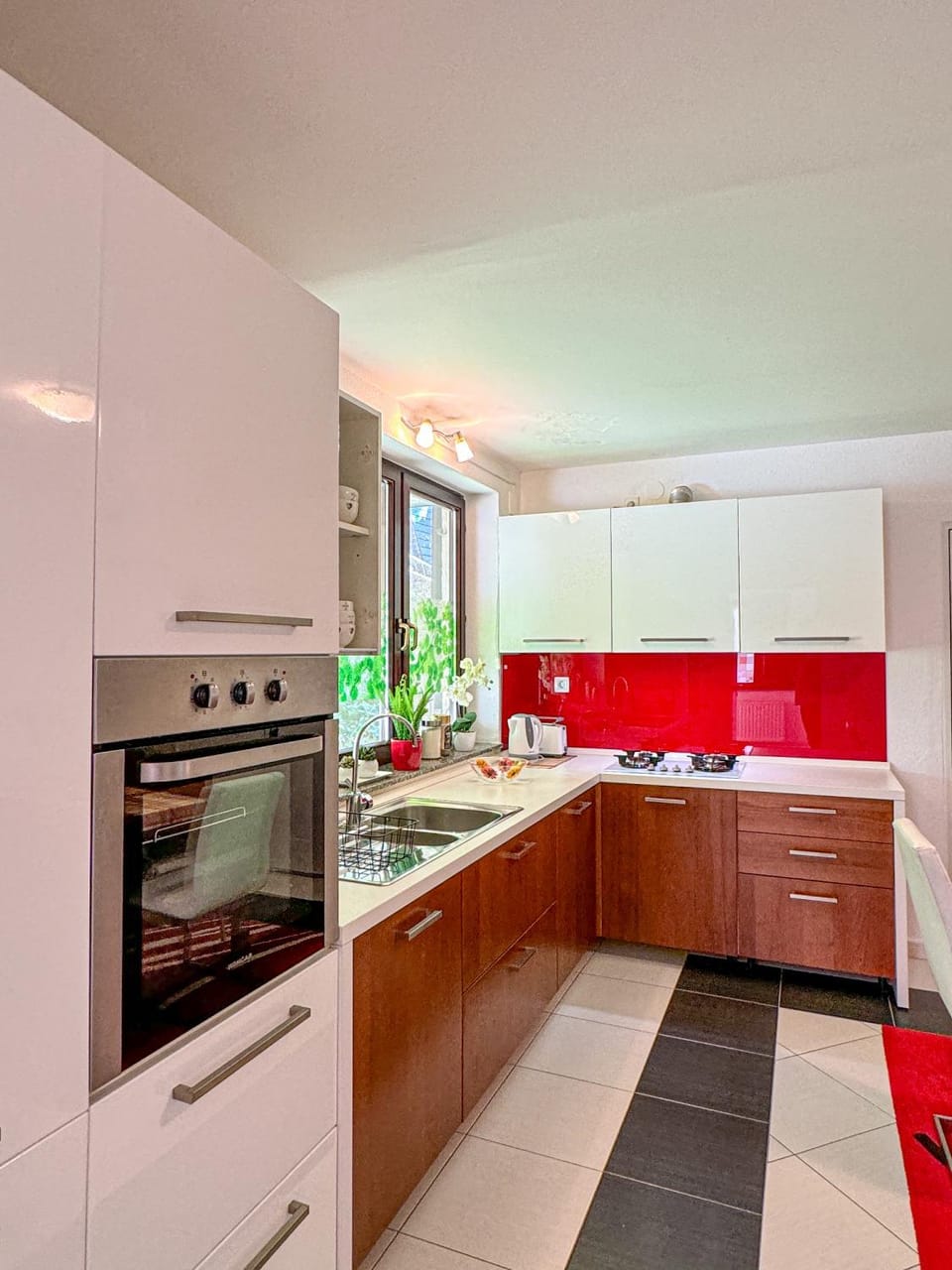 Kitchen or kitchenette, toaster