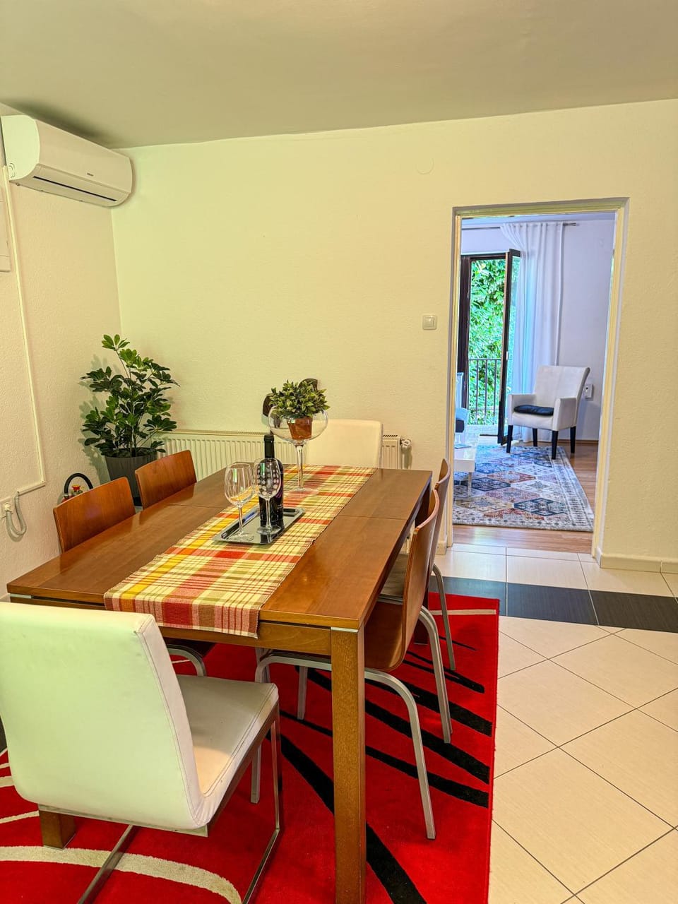 Dining area, air conditioner