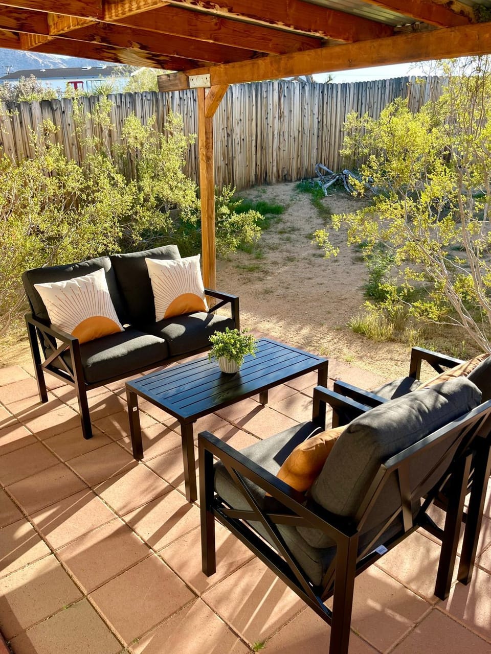 Patio, Seating area, Garden view