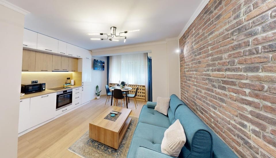 Kitchen or kitchenette, Living room, Dining area
