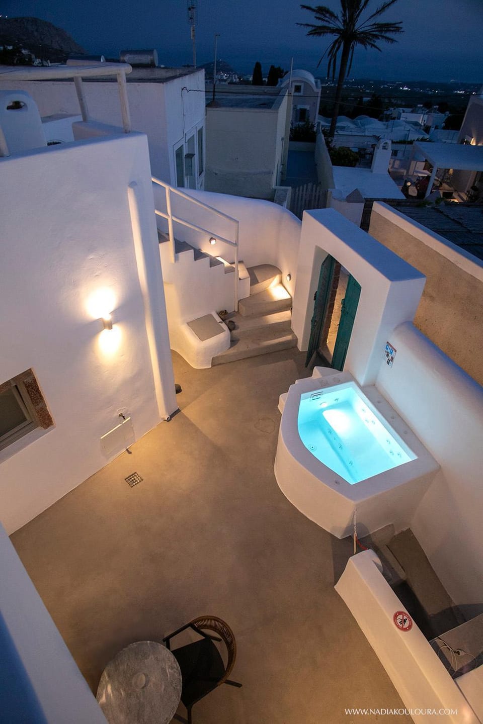 Night, Hot Tub, Pool view