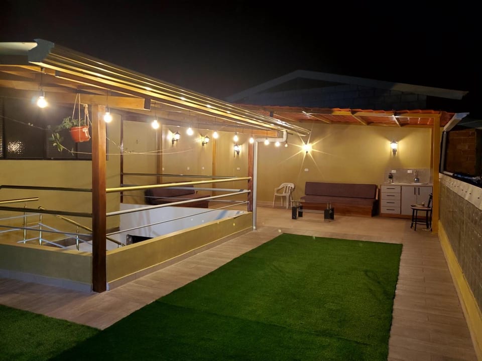 Patio, Night, Balcony/Terrace, Living room
