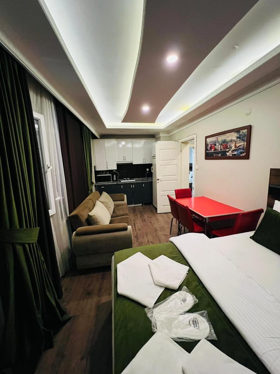 Bed, Living room, Photo of the whole room, Seating area, Bedroom