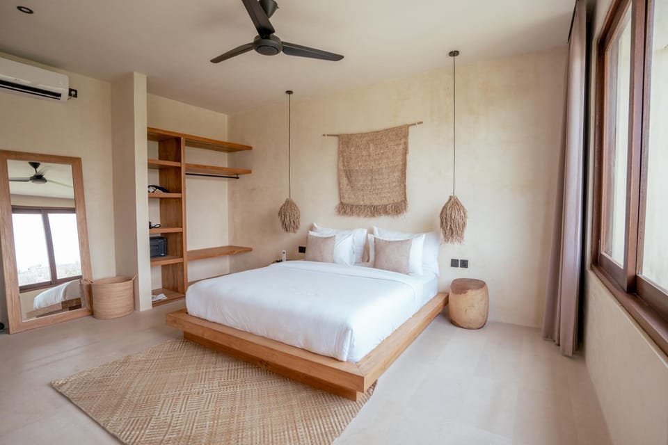Bed, Bedroom, wardrobe, air conditioner