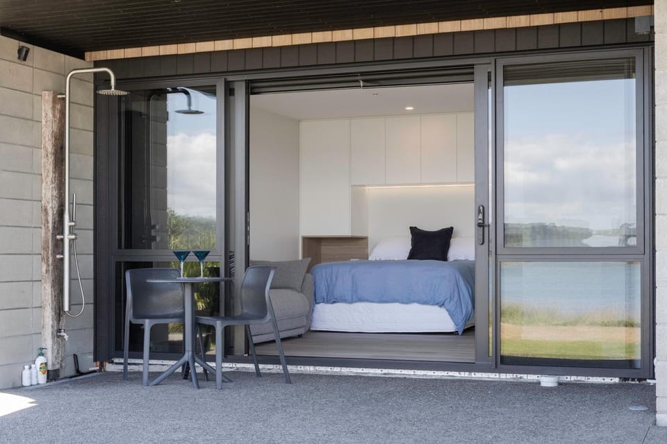 Patio, Bed, Living room, Seating area