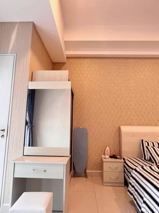 Bed, furniture, heating, wardrobe