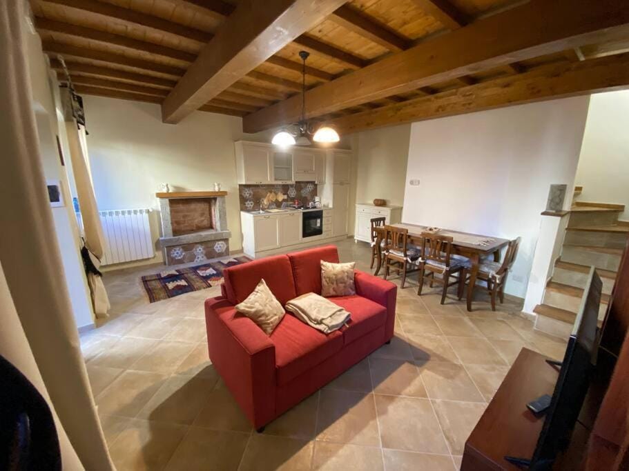 Kitchen or kitchenette, Living room, Dining area