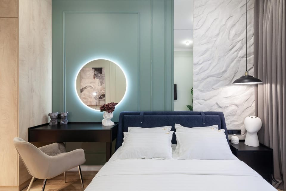 Bed, Photo of the whole room, Bedroom, hair dresser