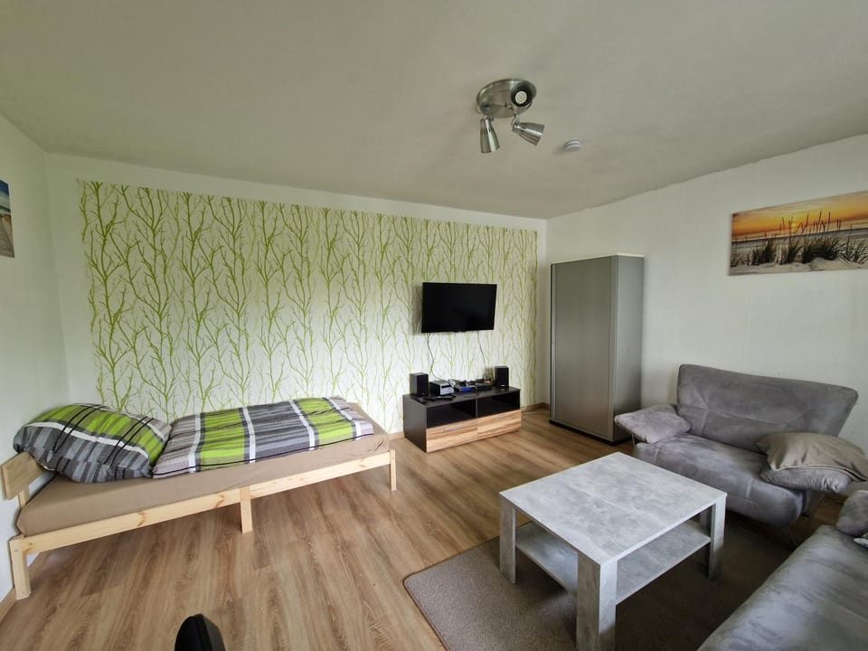Communal lounge/ TV room, Bed, TV and multimedia, Living room, Photo of the whole room, Seating area, wardrobe